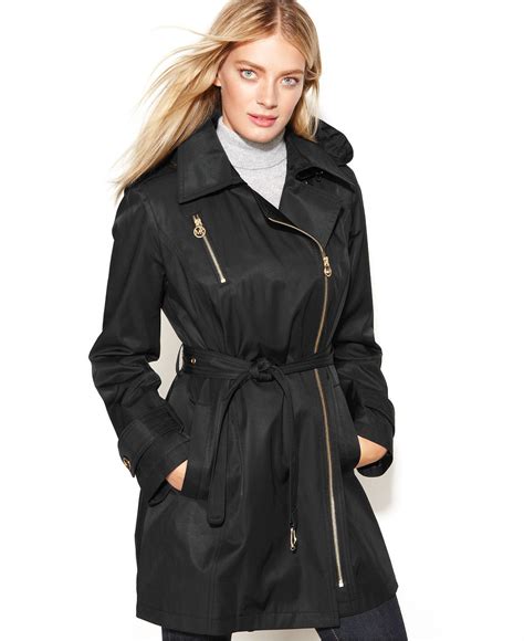 michael kors women's camel coat|Michael Kors raincoat women.